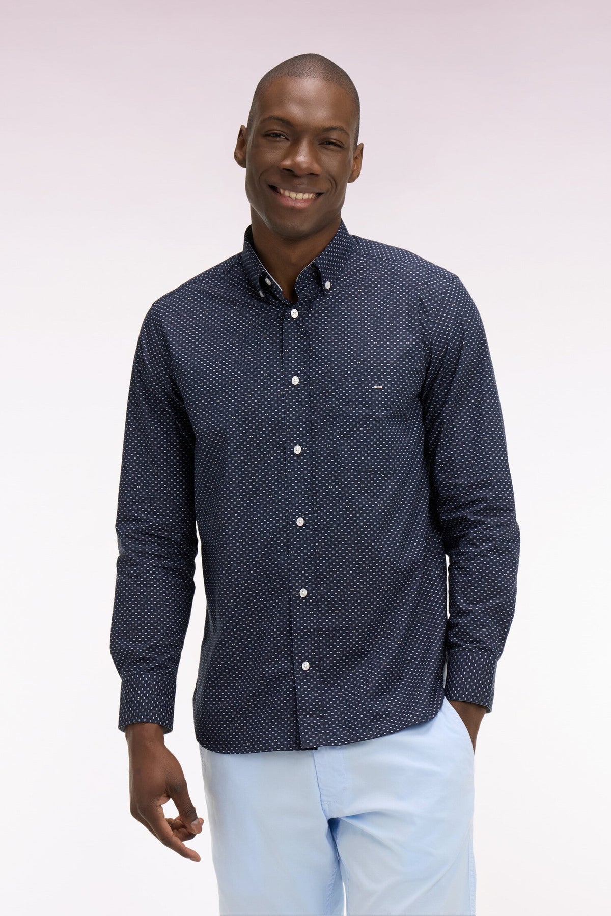 Eden Park Regular-Fit Micro-Print Shirt
