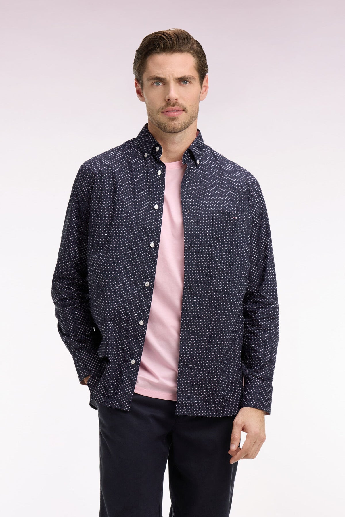 Eden Park Regular-Fit Micro-Print Shirt