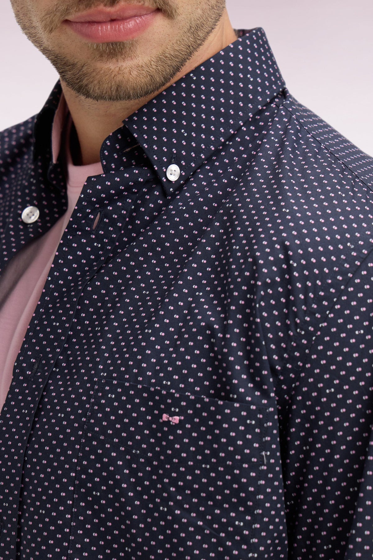 Eden Park Regular-Fit Micro-Print Shirt
