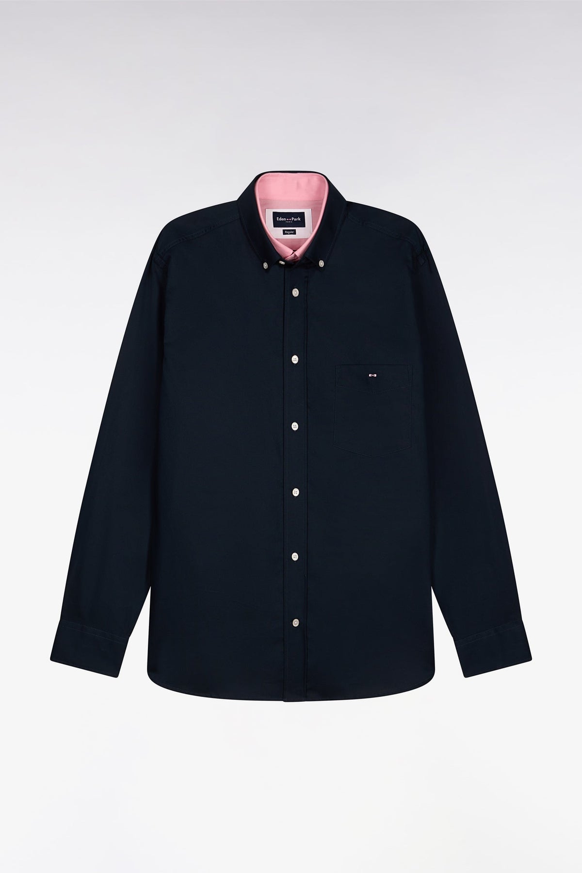 Eden Park Contrast-Collar Regular-Fit Shirt