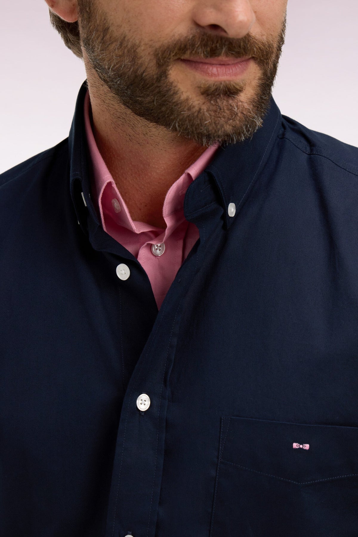 Eden Park Contrast-Collar Regular-Fit Shirt