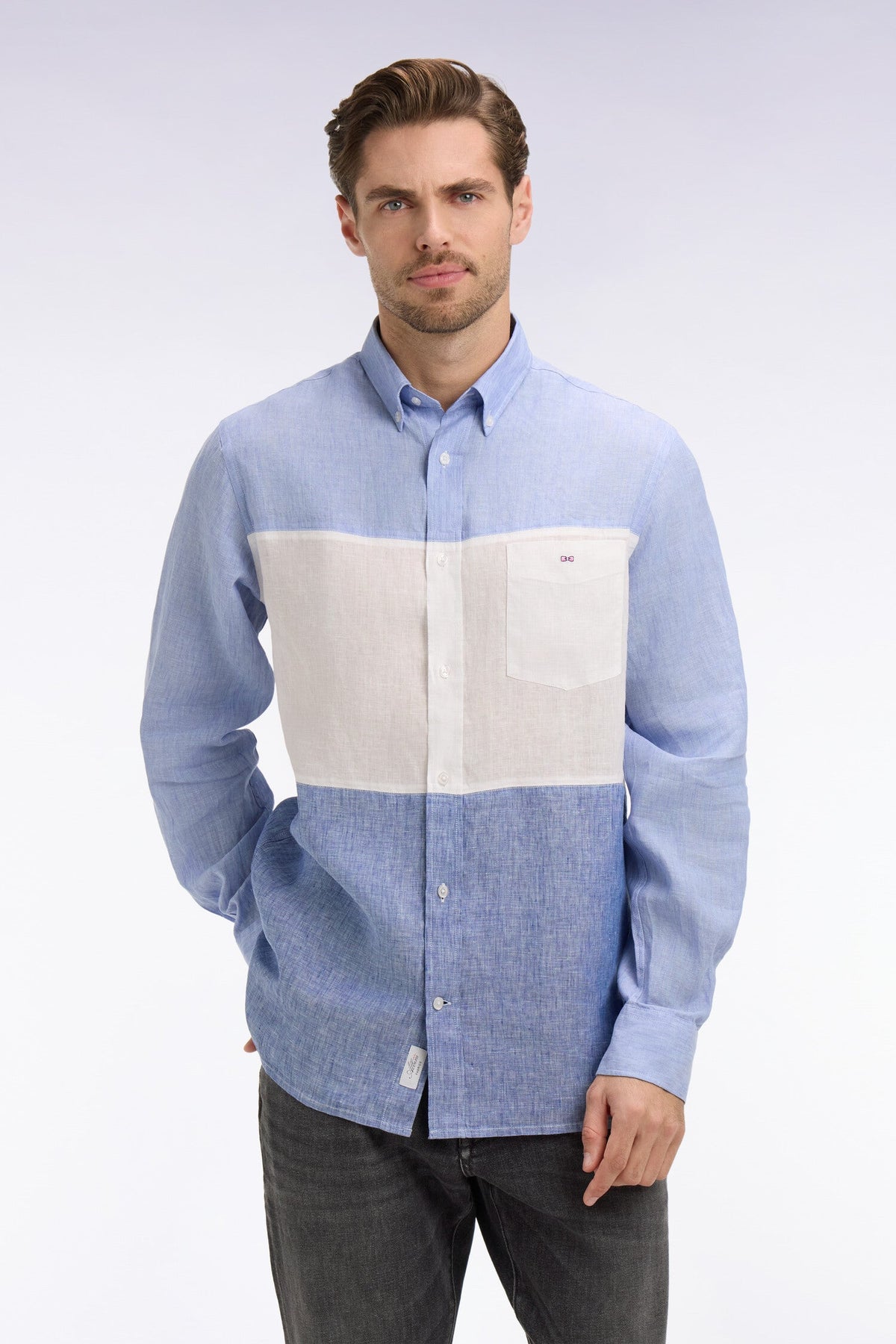Eden Park Colour-Block Regular-Fit Shirt