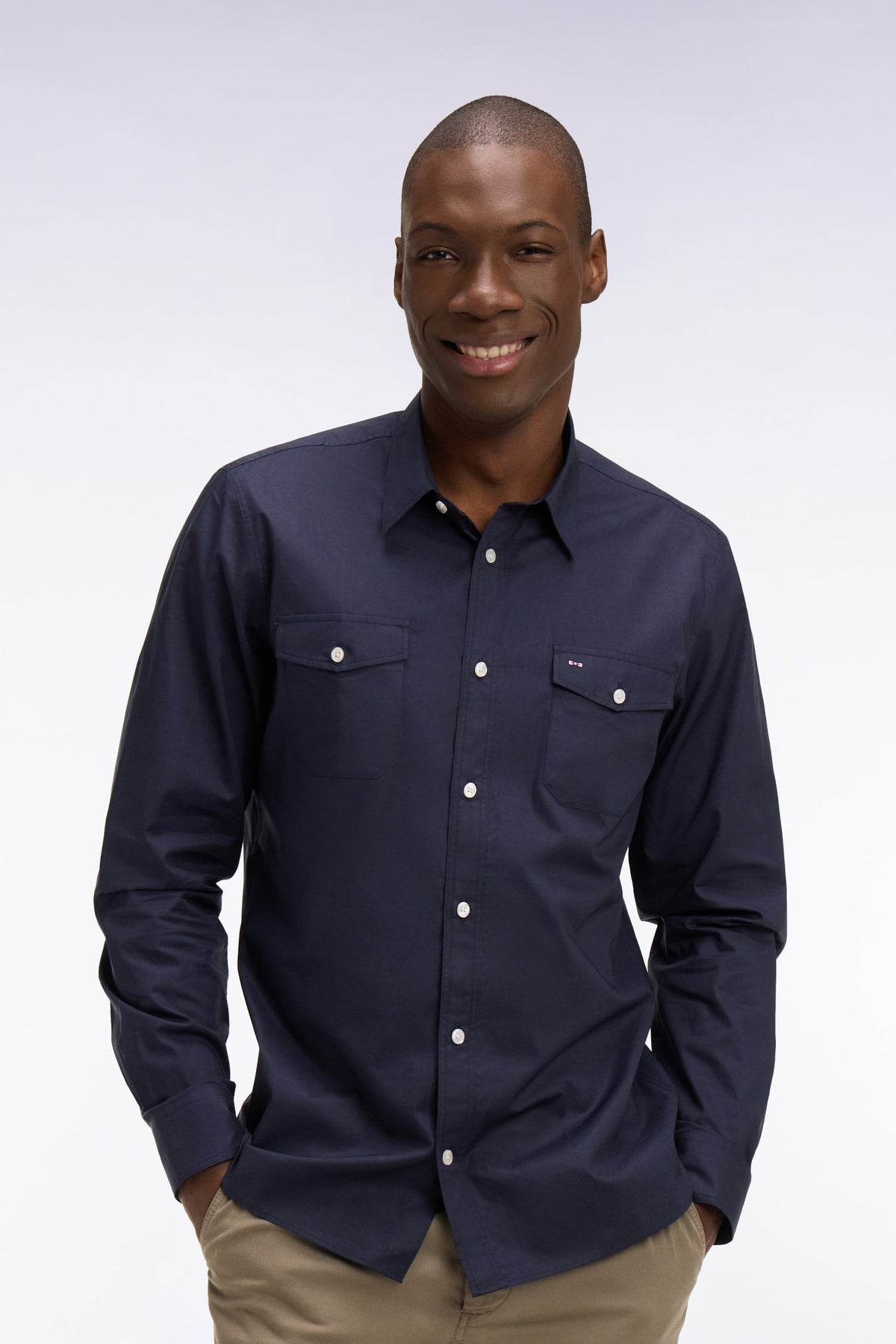 Eden Park Regular fit Pima cotton poplin shirt