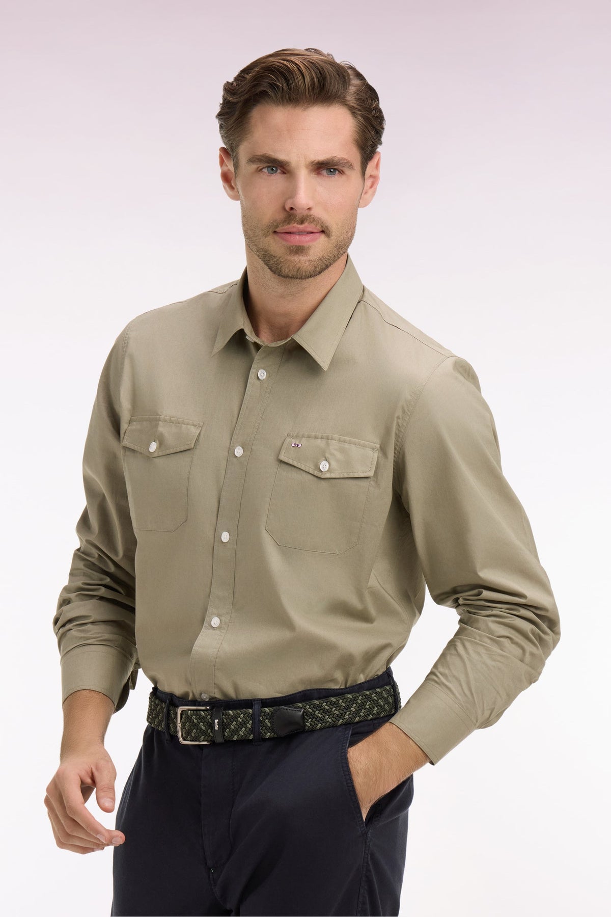 Eden Park Regular fit Pima cotton poplin shirt