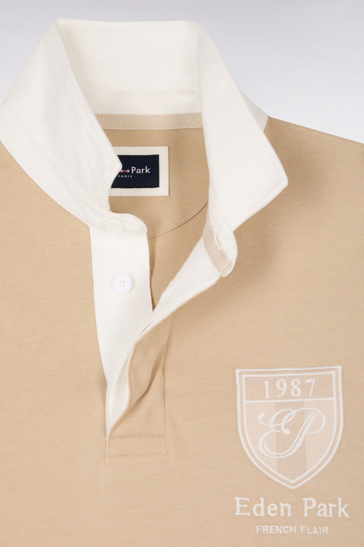 Eden Park Short-sleeved jersey with embroidered crest