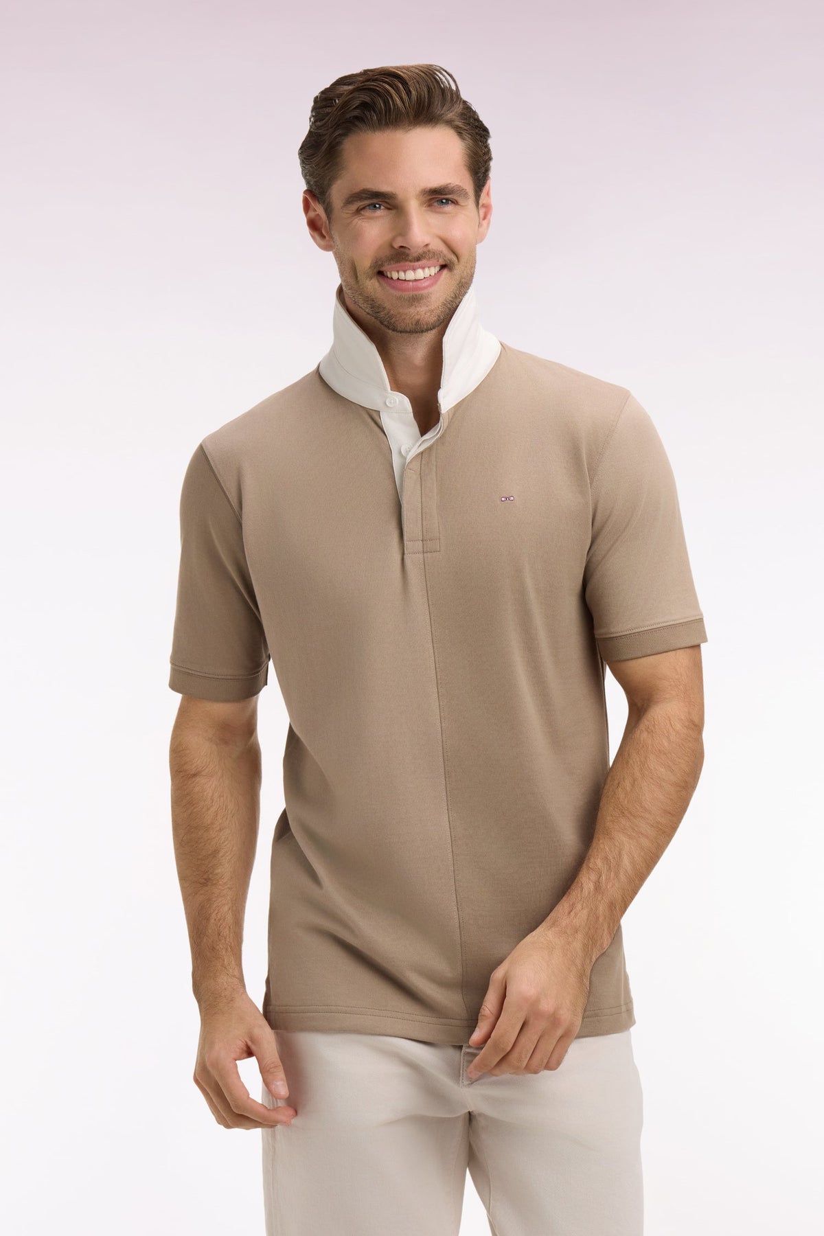 Eden Park Short-sleeved jersey with vertical cutouts