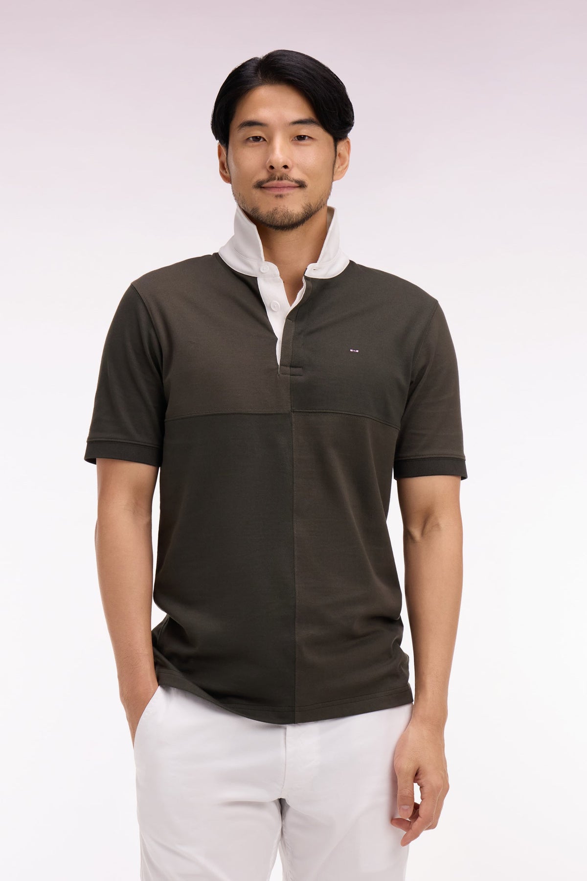 Eden Park Short-sleeved cotton jersey with dials