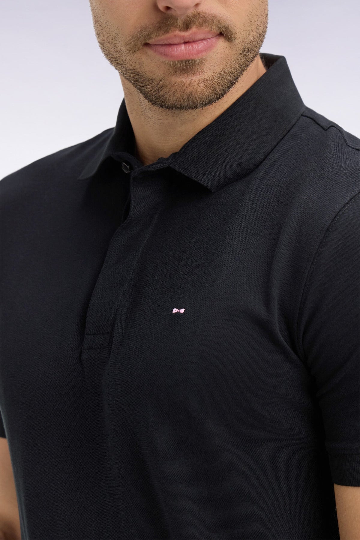 Eden Park Slim fit cotton short sleeve polo shirt