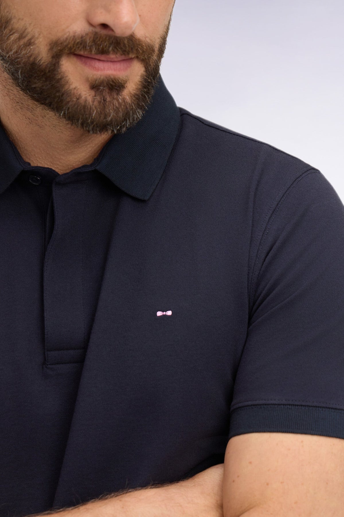 Eden Park Slim fit cotton short sleeve polo shirt