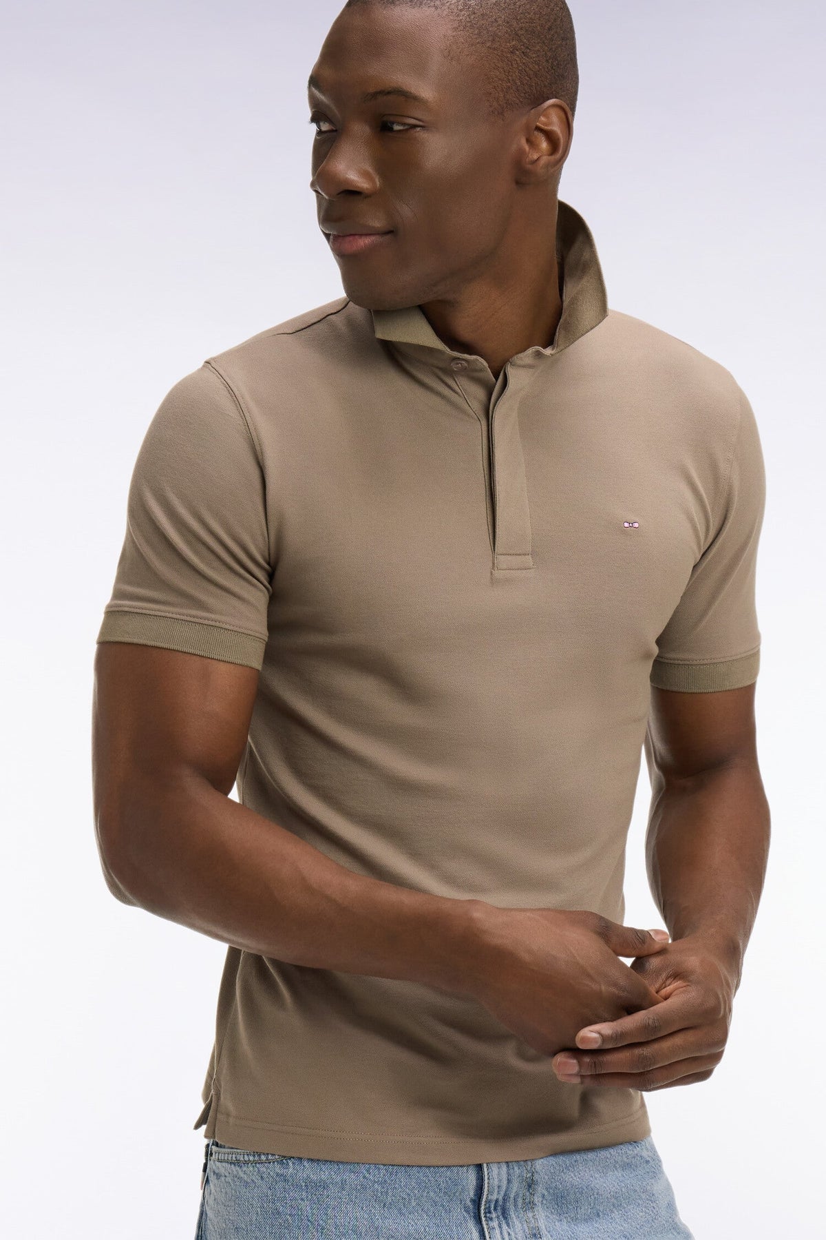 Eden Park Slim fit cotton short sleeve polo shirt