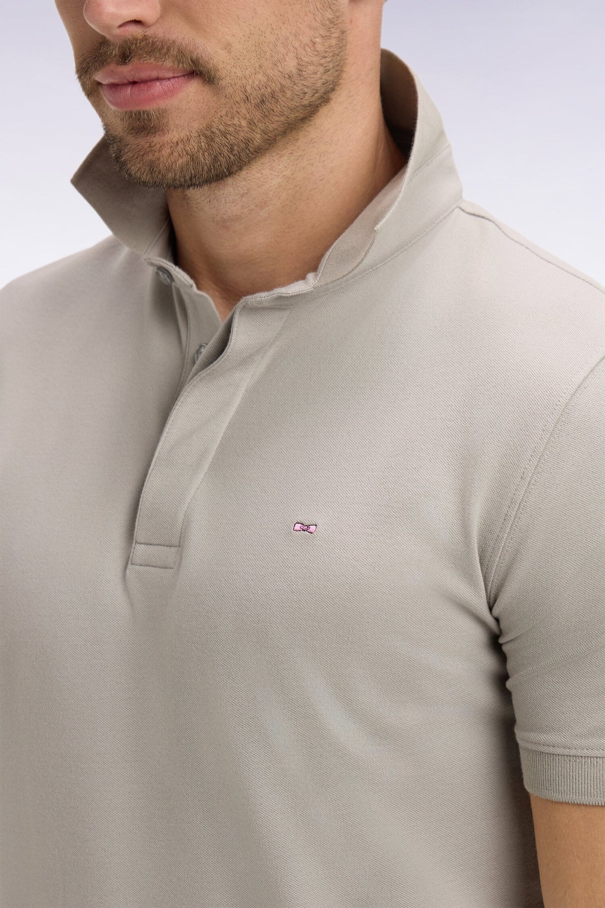 Eden Park Slim fit cotton short sleeve polo shirt