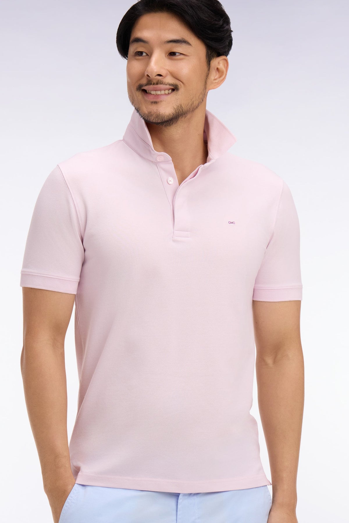Eden Park Slim fit cotton short sleeve polo shirt