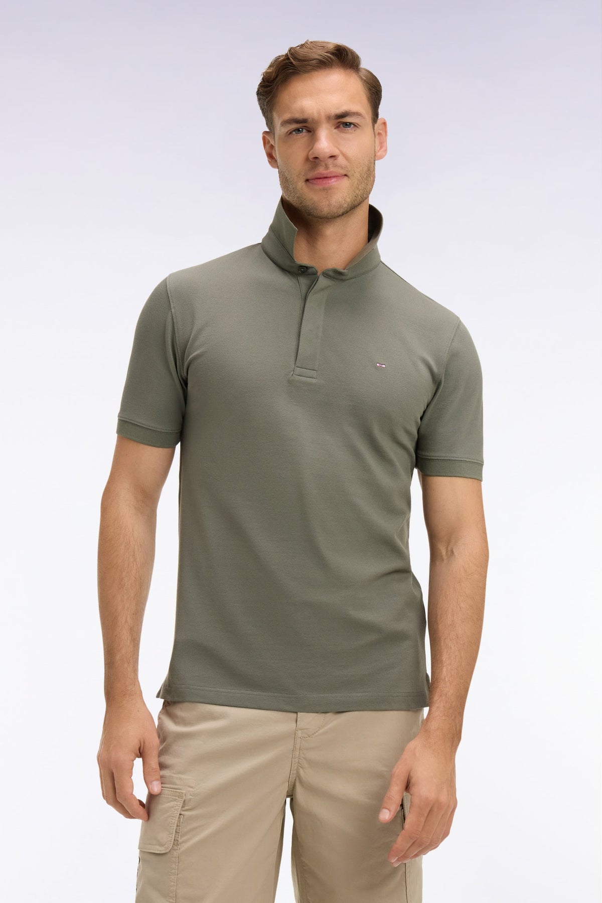 Eden Park Slim fit cotton short sleeve polo shirt
