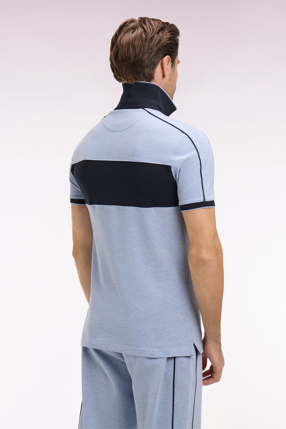 Eden Park Short-sleeved slim-fit stretch cotton polo shirt