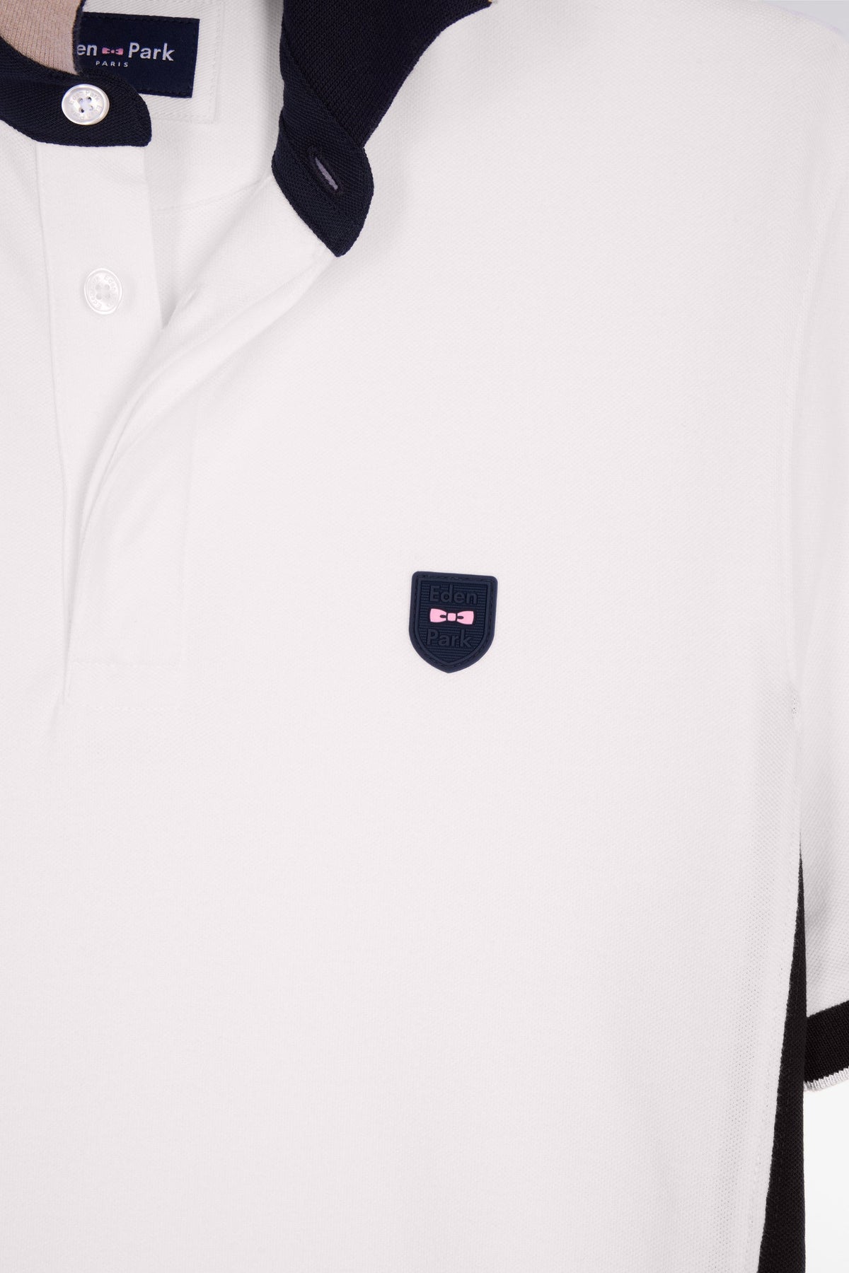 Eden Park Slim-Fit Contrast-Panel Polo Shirt