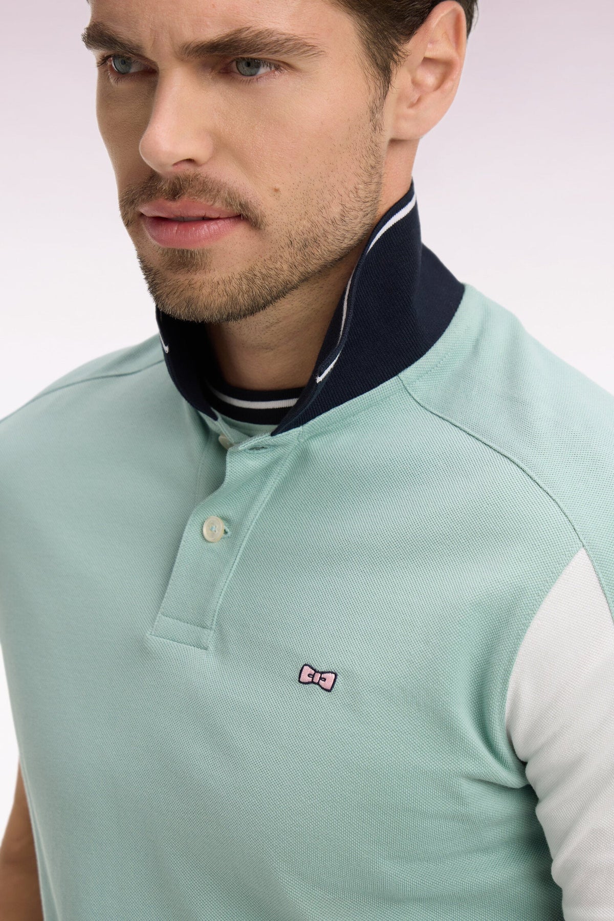 Eden Park Short-sleeved regular-fit embroidered polo shirt