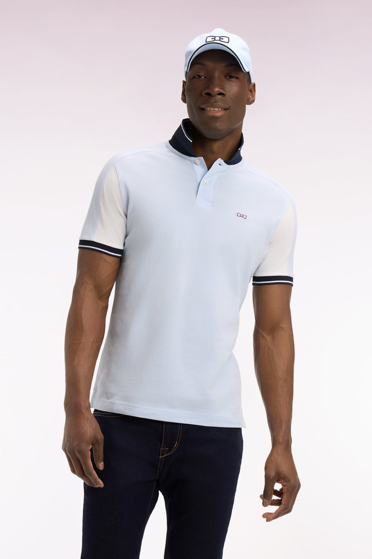 Eden Park Short-sleeved regular-fit embroidered polo shirt