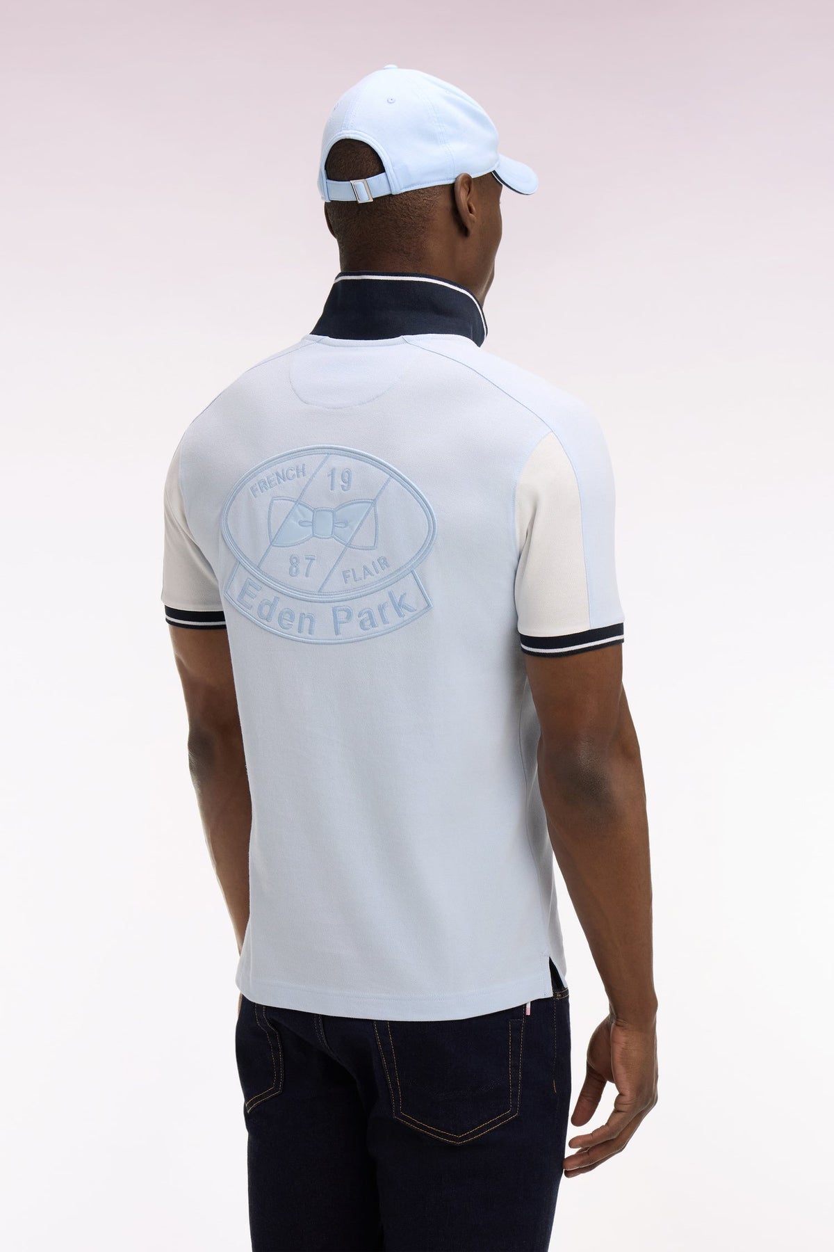Eden Park Short-sleeved regular-fit embroidered polo shirt