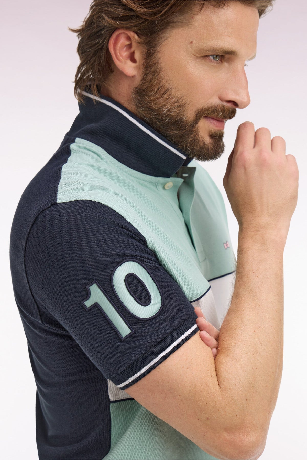 Eden Park Colour-Block Number Polo Shirt
