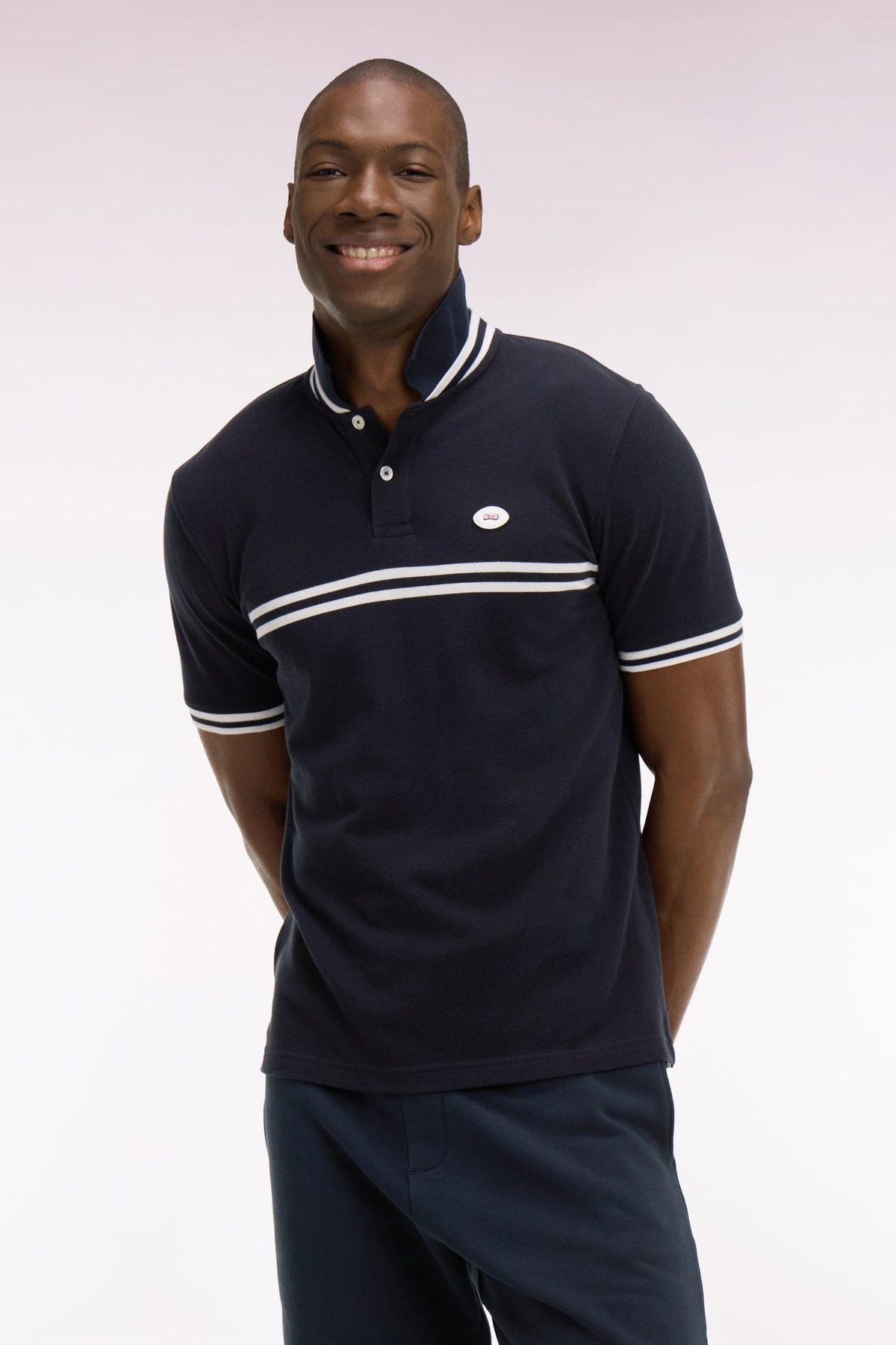 Eden Park Chest-Stripe Regular-Fit Polo Shirt