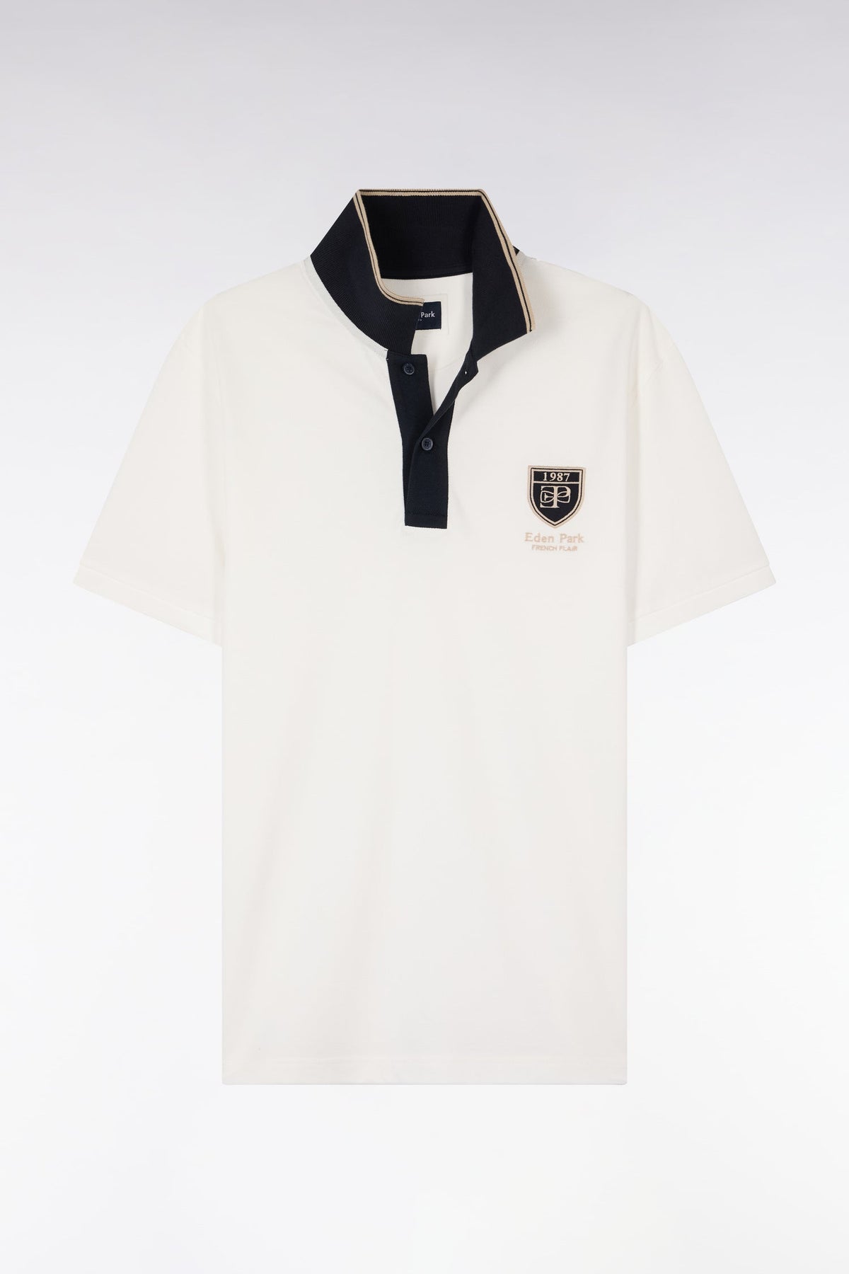 Eden Park Embroidered Crest Regular-Fit Polo Shirt