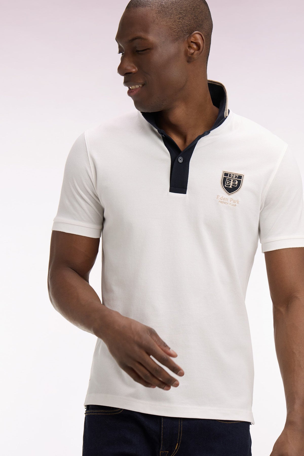Eden Park Embroidered Crest Regular-Fit Polo Shirt