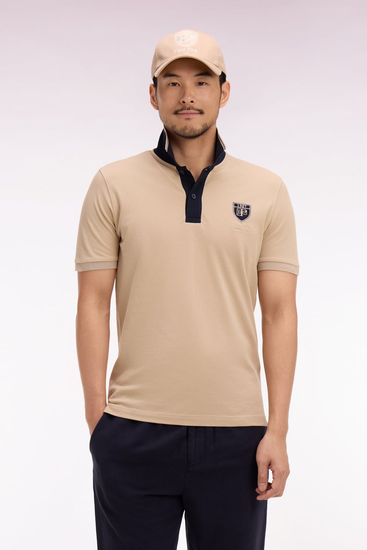Eden Park Embroidered Crest Regular-Fit Polo Shirt