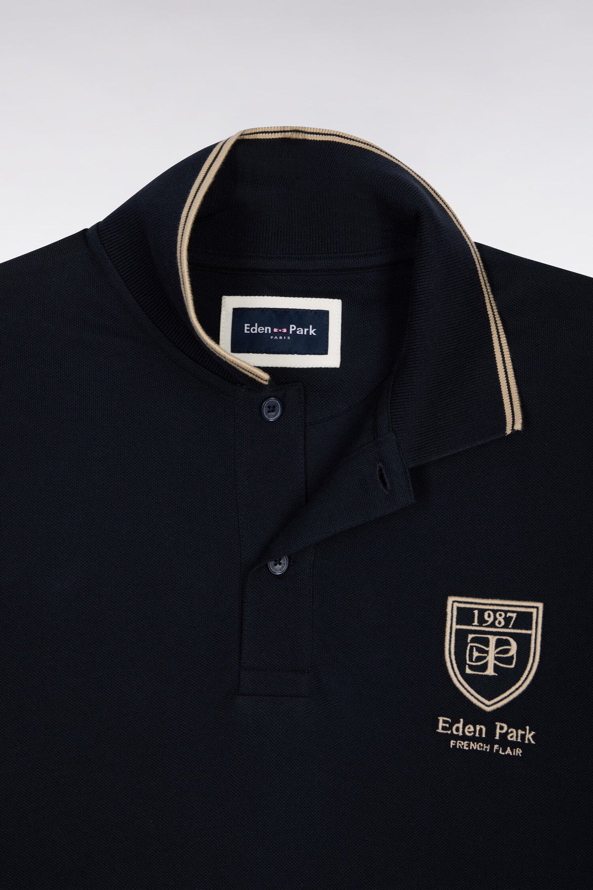 Eden Park Embroidered Crest Regular-Fit Polo Shirt