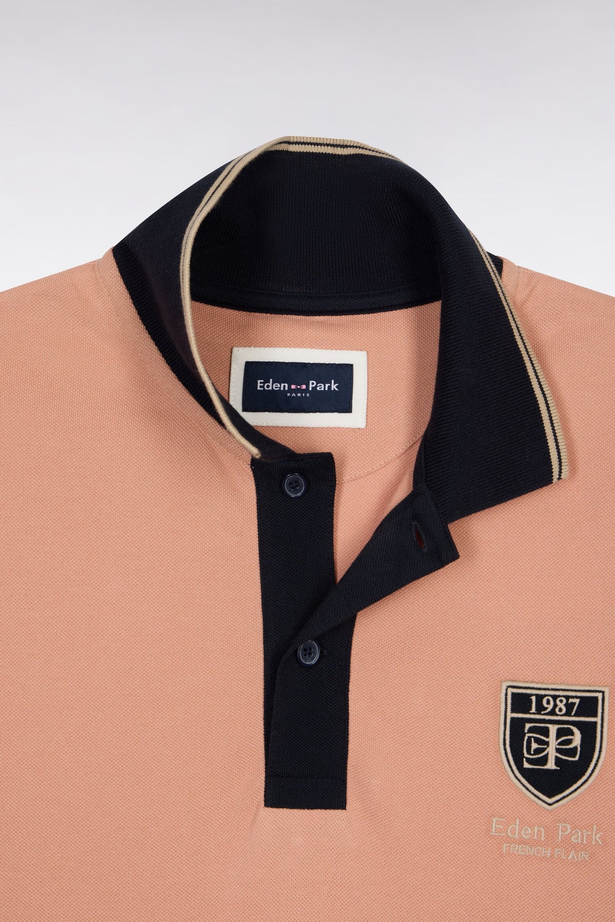 Eden Park Embroidered Crest Regular-Fit Polo Shirt