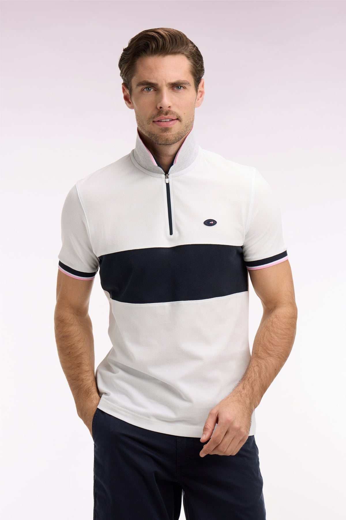 Eden Park XV de France short-sleeved polo shirt cotton pique