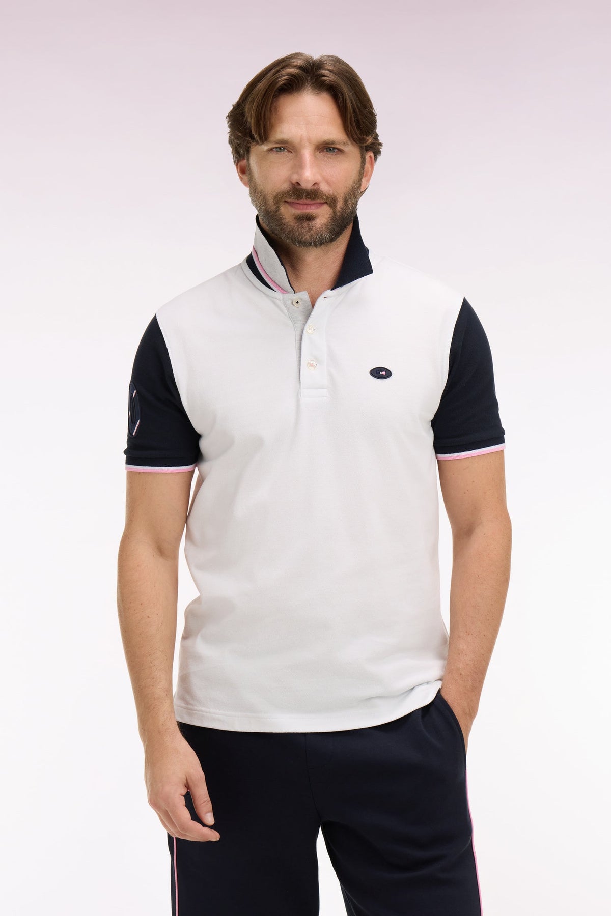 Eden Park Rugby-Inspired Colour-Block Polo Shirt