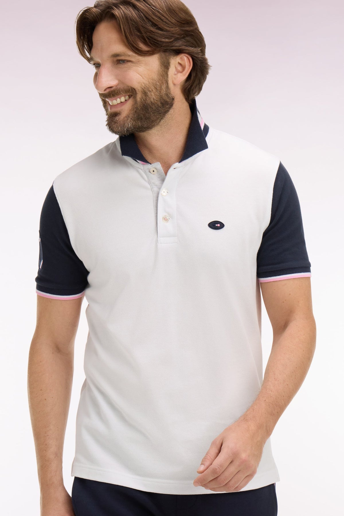 Eden Park Rugby-Inspired Colour-Block Polo Shirt