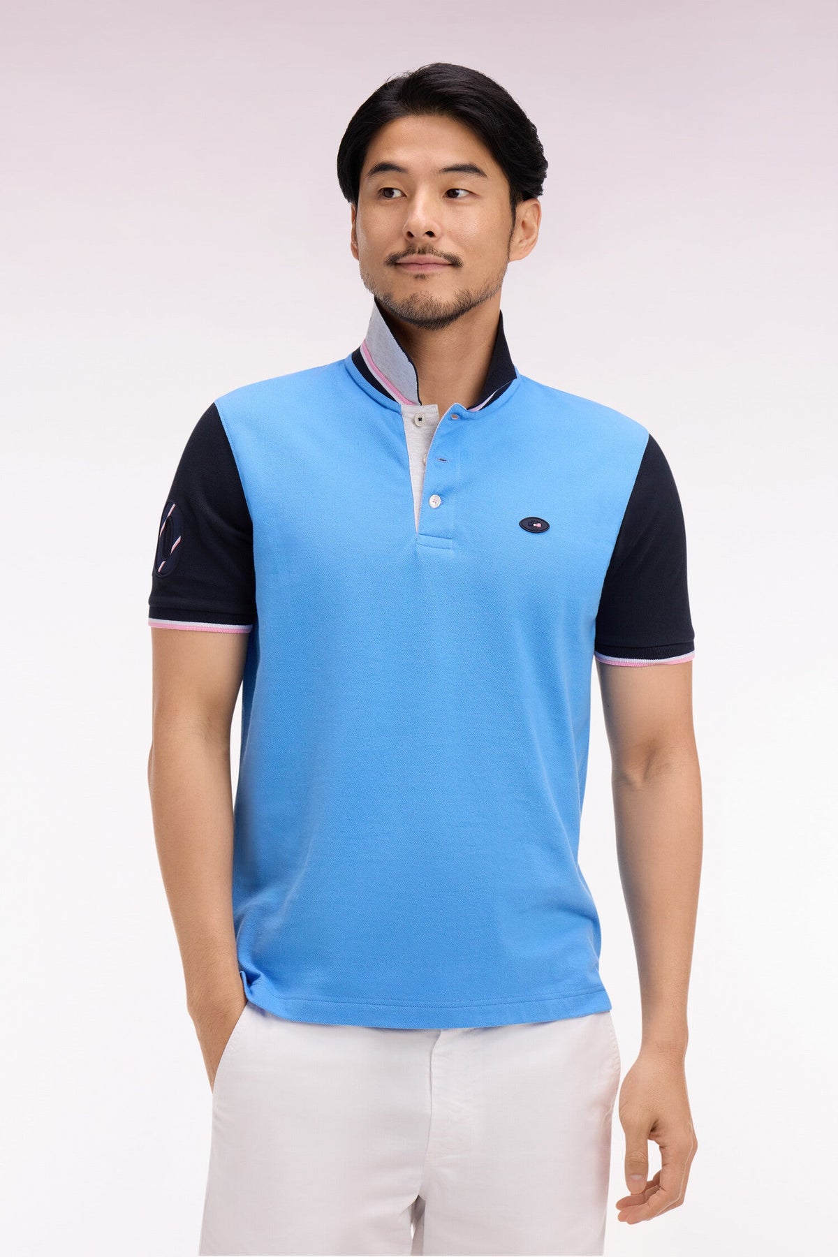 Eden Park Rugby-Inspired Colour-Block Polo Shirt