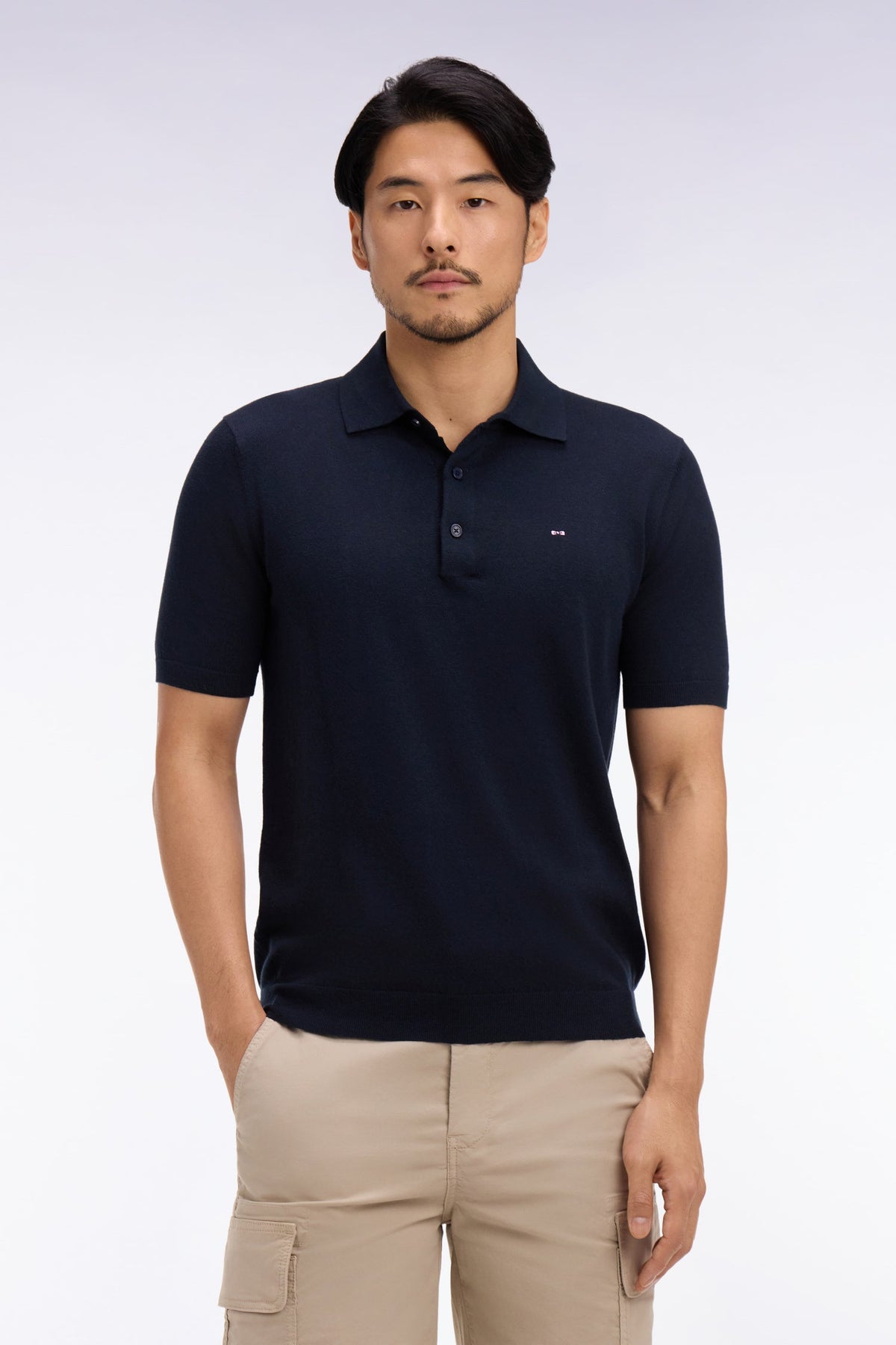 Eden Park Short-sleeved polo collar sweater