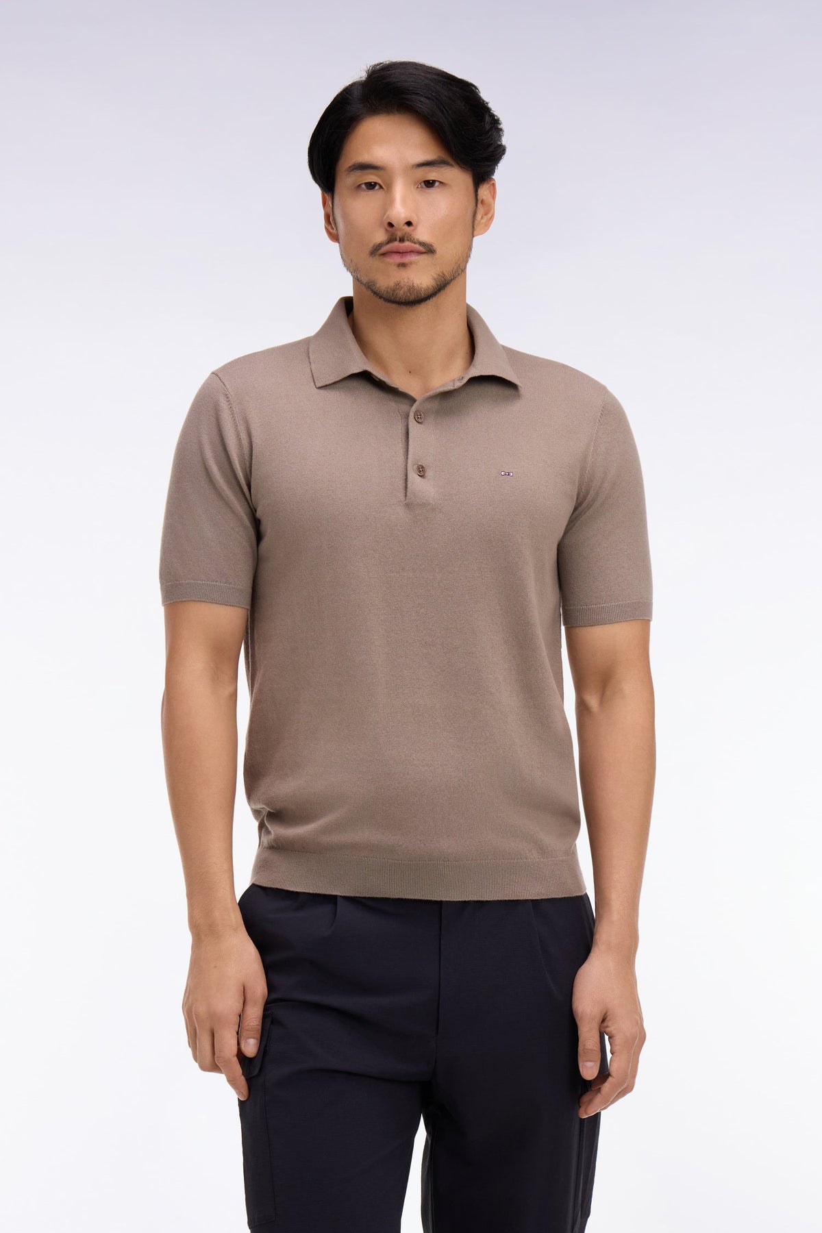 Eden Park Short-sleeved polo collar sweater