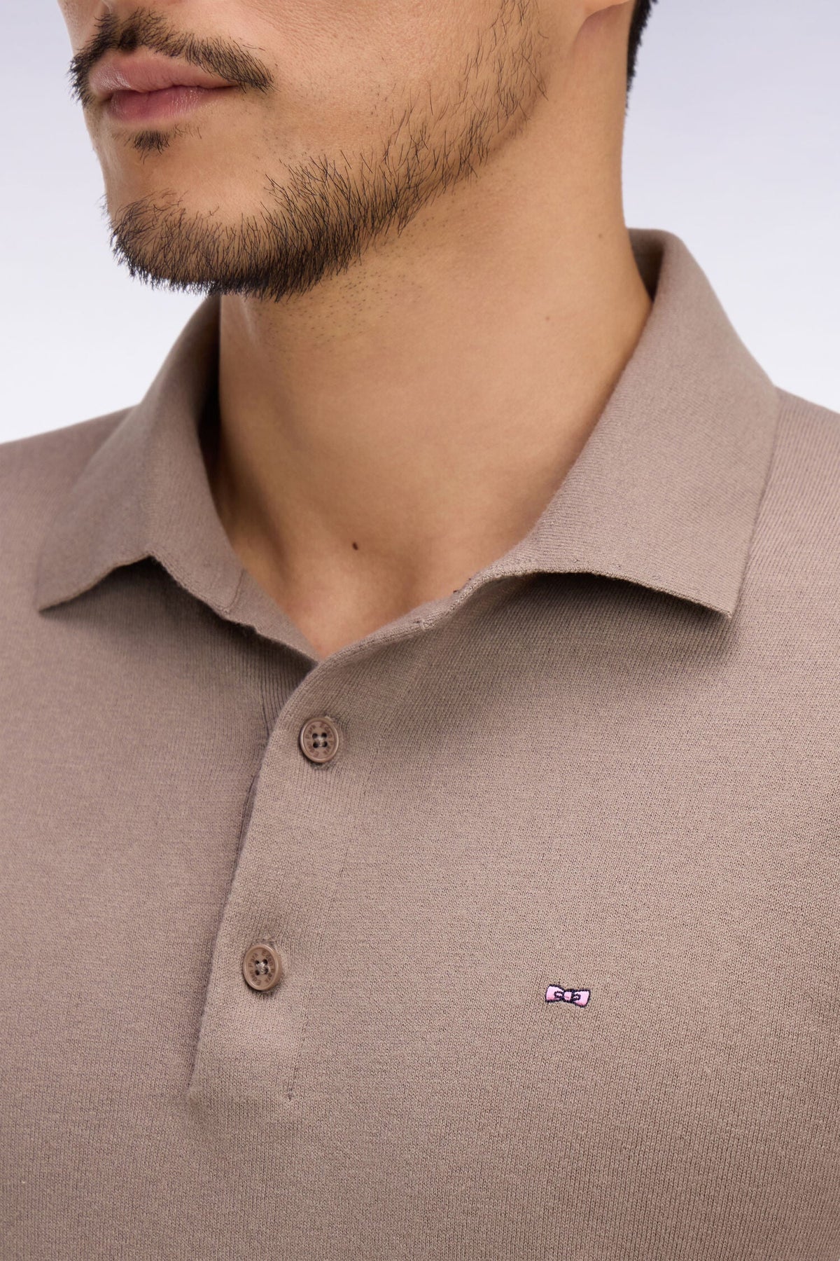 Eden Park Short-sleeved polo collar sweater