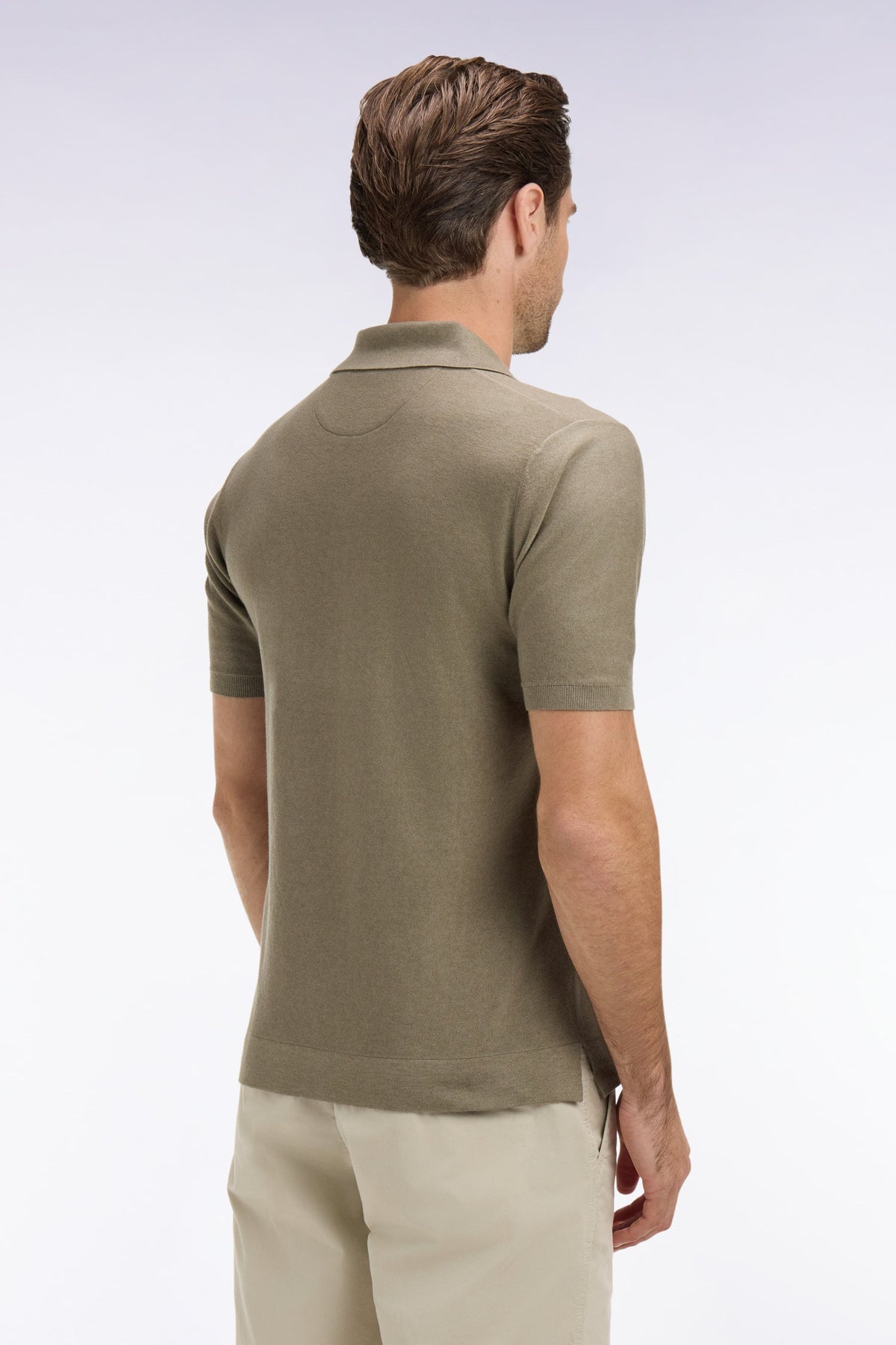 Eden Park Short-sleeved sweater with polo collar