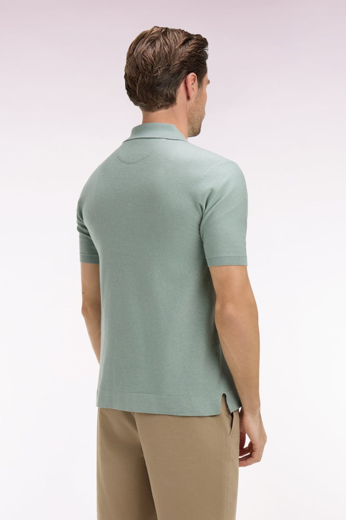 Eden Park Short-sleeved sweater with polo collar
