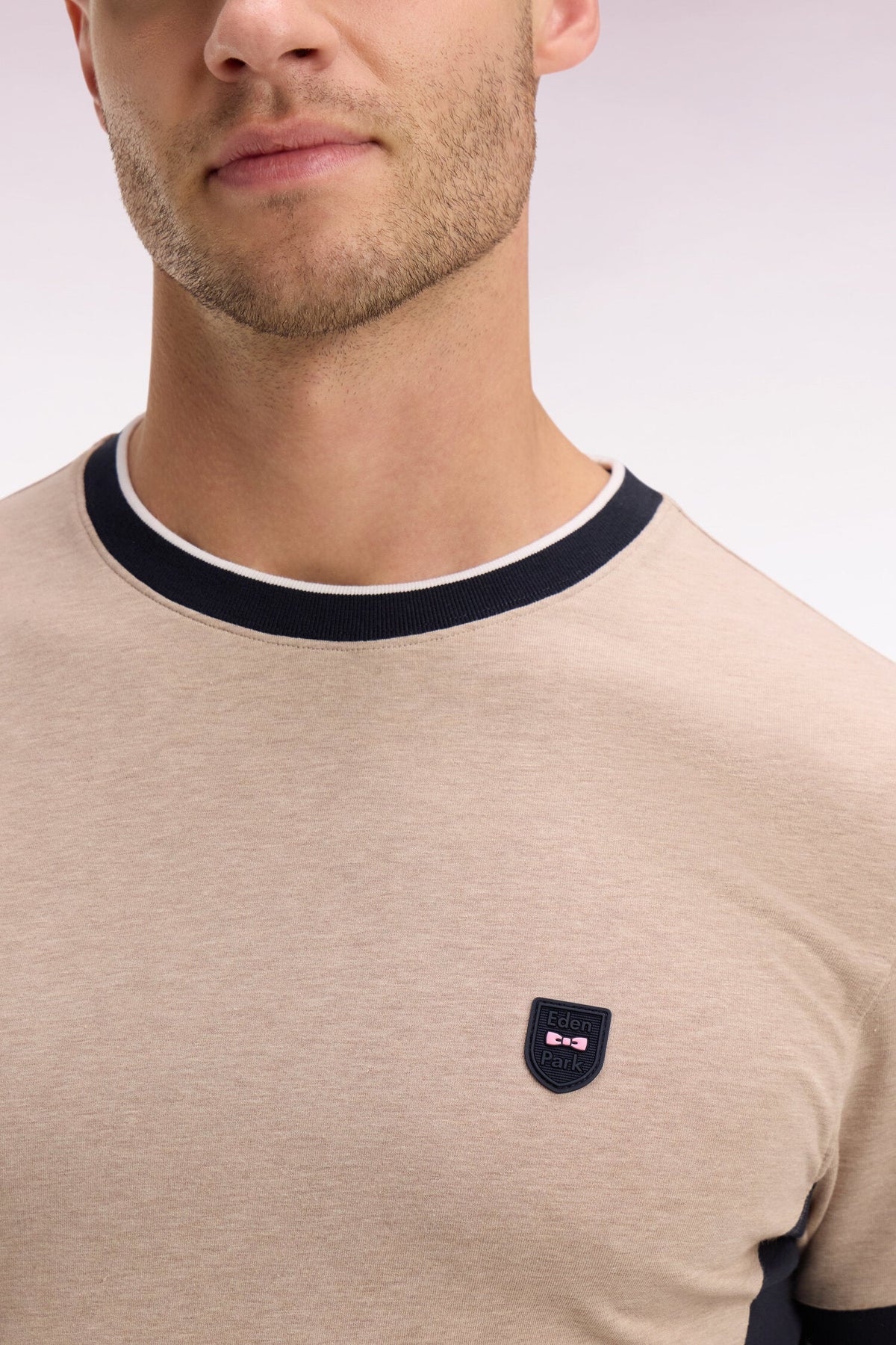 Eden Park Slim-Fit Contrast-Trim T-Shirt