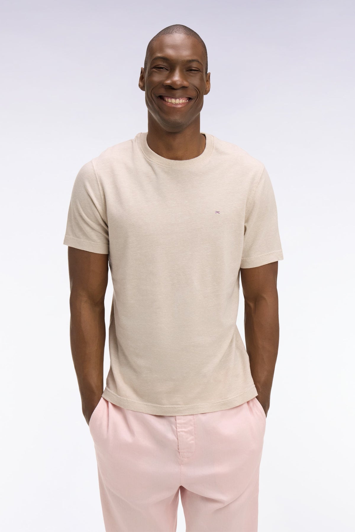 Eden Park Regular-Fit Textured Crew-Neck T-Shirt