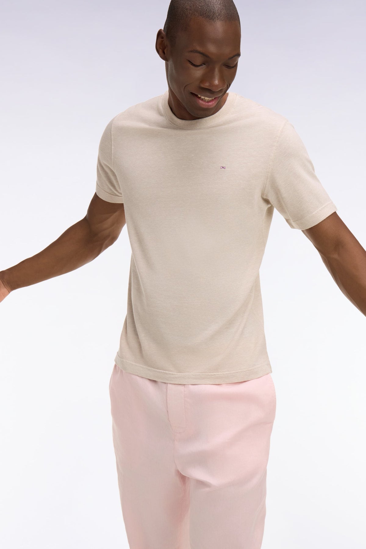 Eden Park Regular-Fit Textured Crew-Neck T-Shirt