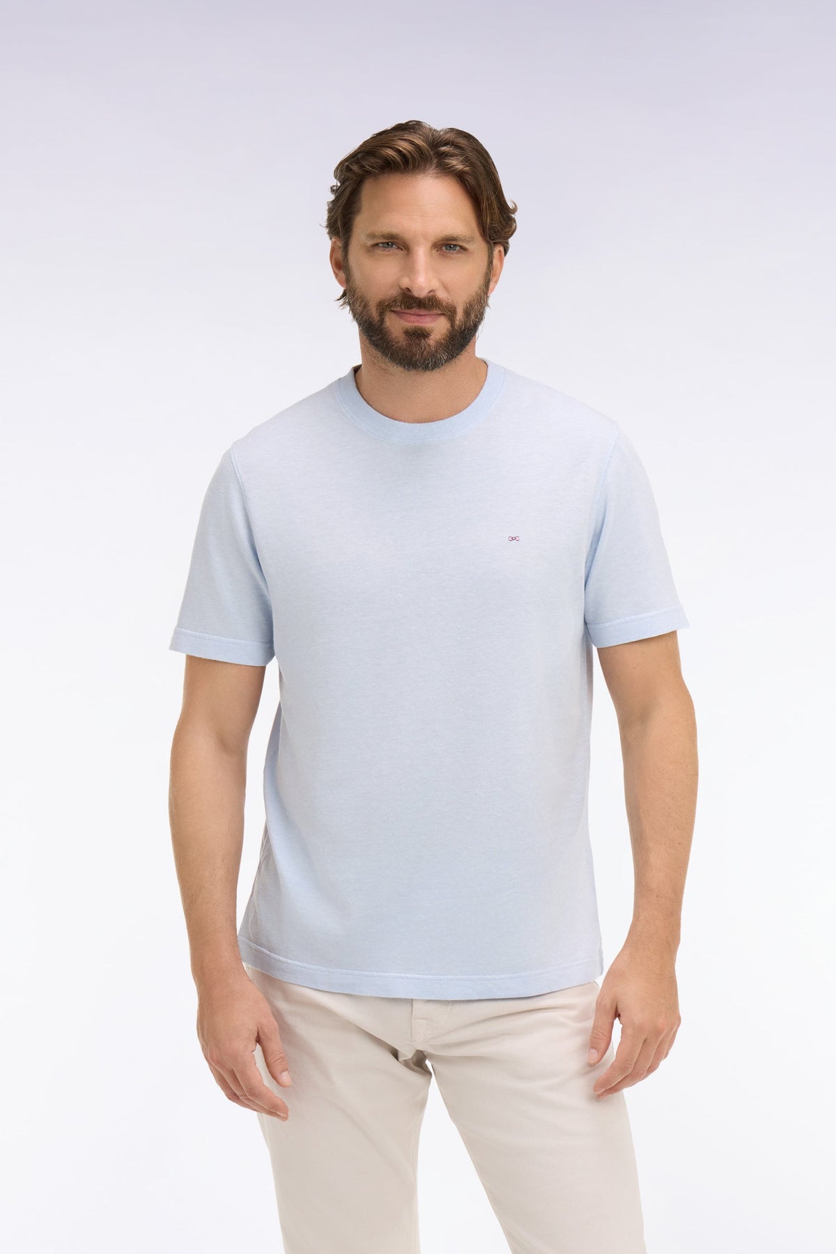 Eden Park Regular-Fit Textured Crew-Neck T-Shirt