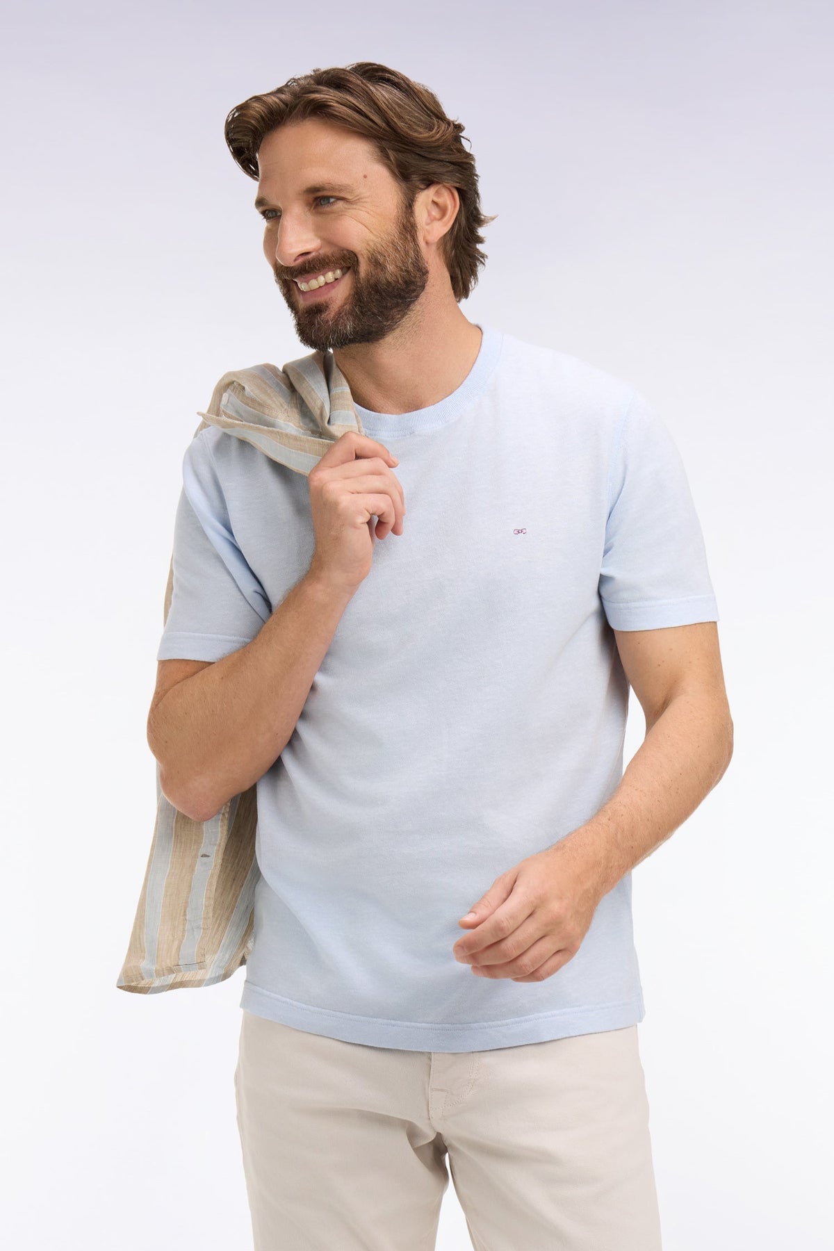 Eden Park Regular-Fit Textured Crew-Neck T-Shirt