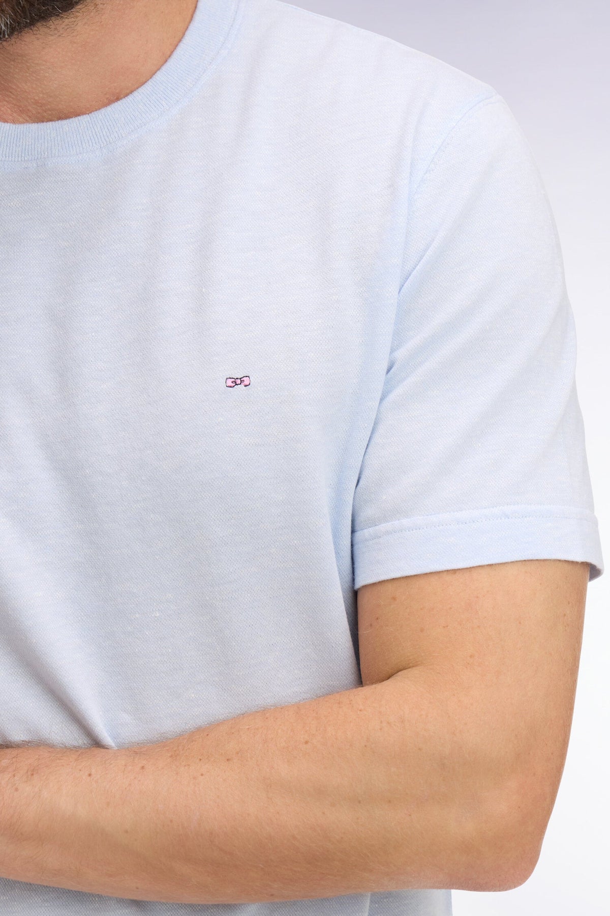 Eden Park Regular-Fit Textured Crew-Neck T-Shirt