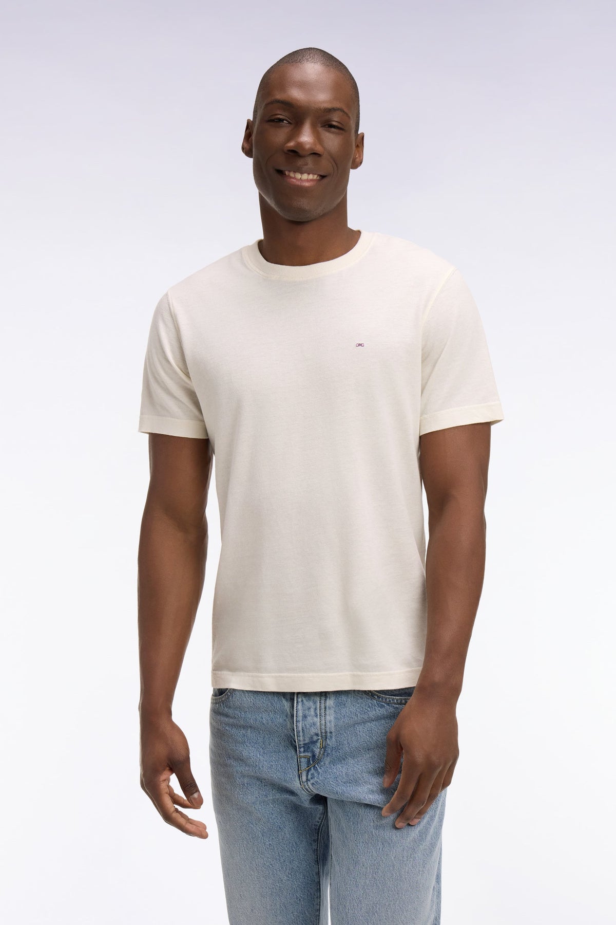 Eden Park Regular-Fit Textured Crew-Neck T-Shirt