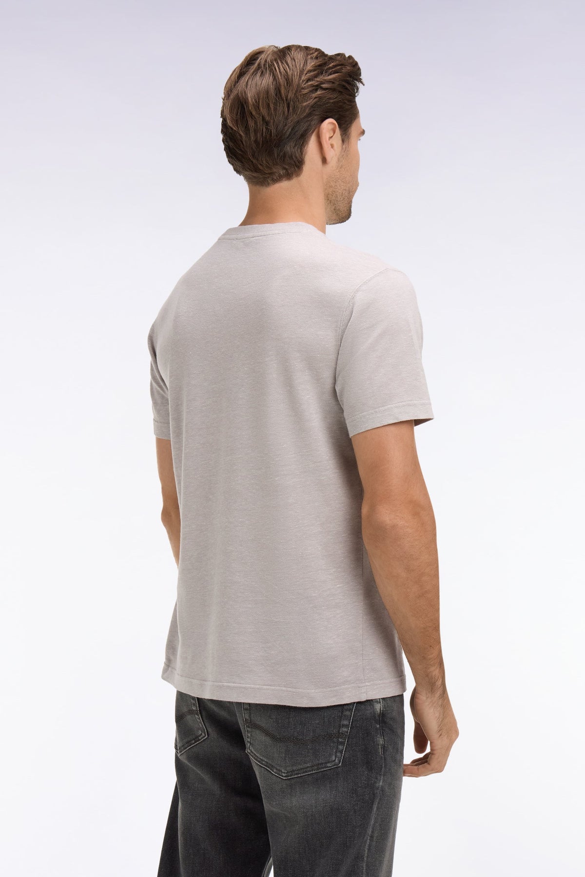 Eden Park Regular-Fit Textured Crew-Neck T-Shirt