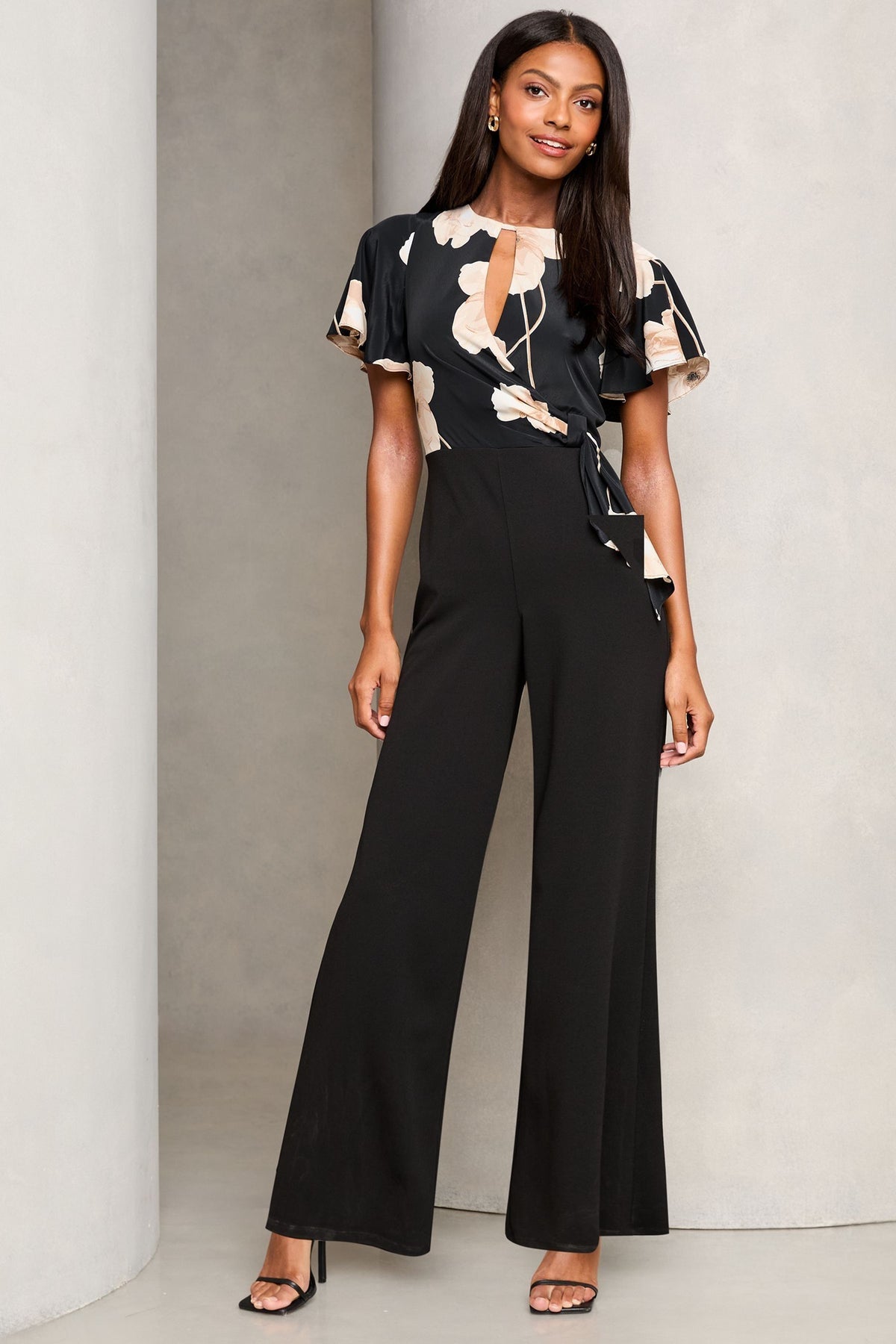 Lipsy London Flutter-Sleeve Two-in-One Jumpsuit
