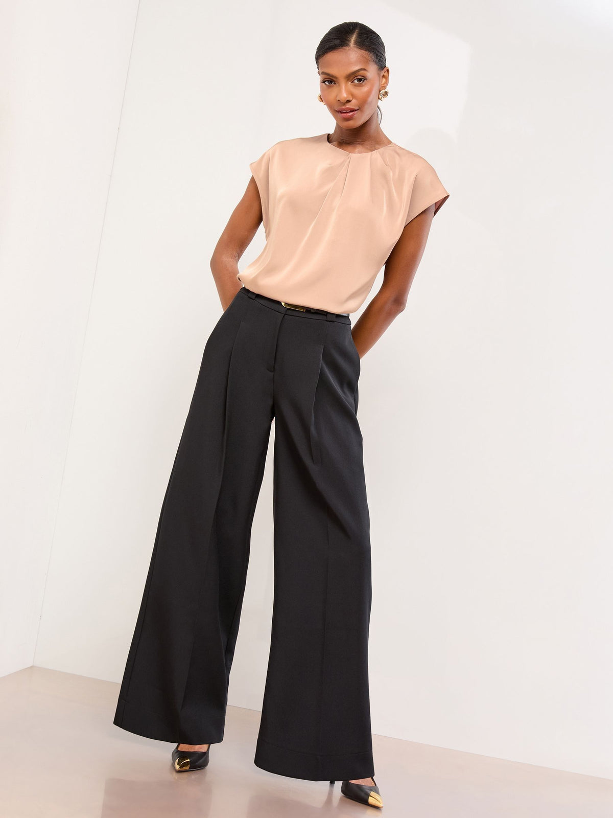 Lipsy London Lipsy Pink Satin Drape Top
