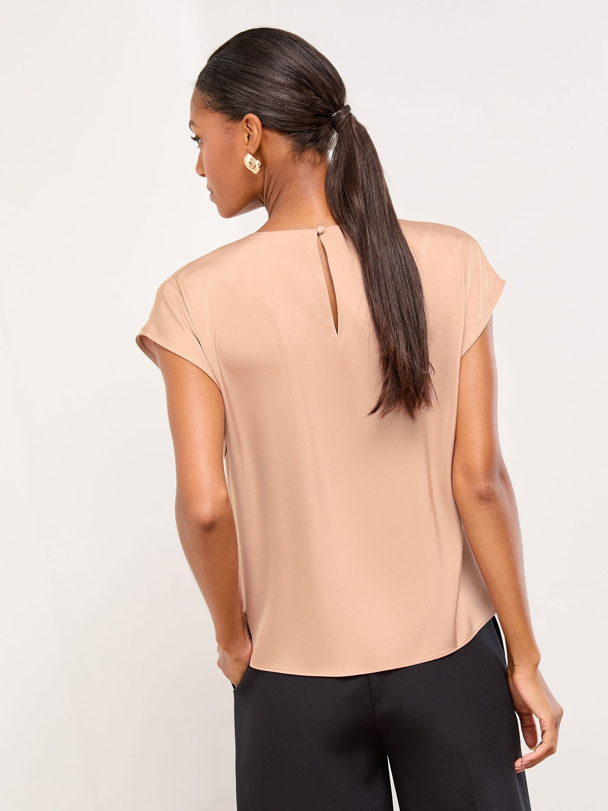Lipsy London Lipsy Pink Satin Drape Top