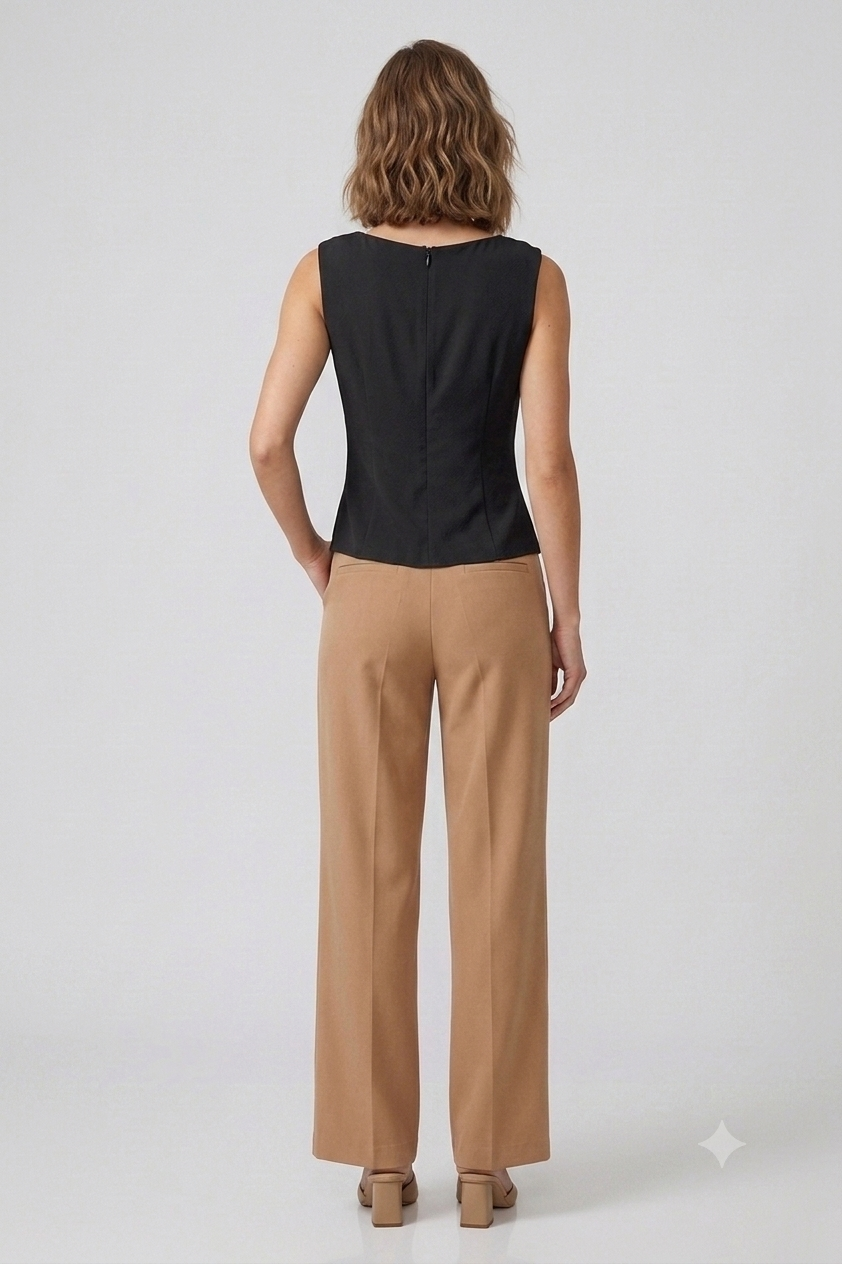 BSB Draped sleeveless blouse